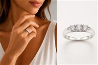 Anello Vidali Gioielli Donna Trilogy in Oro bianco Diamante 0.47 Ct ANOR-103-34 - ANOR-103-34